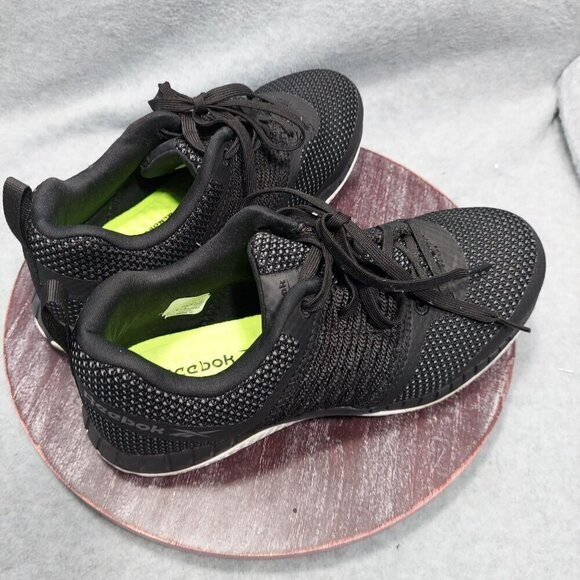 Reebok Mens Weight lifting shoes Knit Sneakers Size 6 Black - Picture 3 of 9